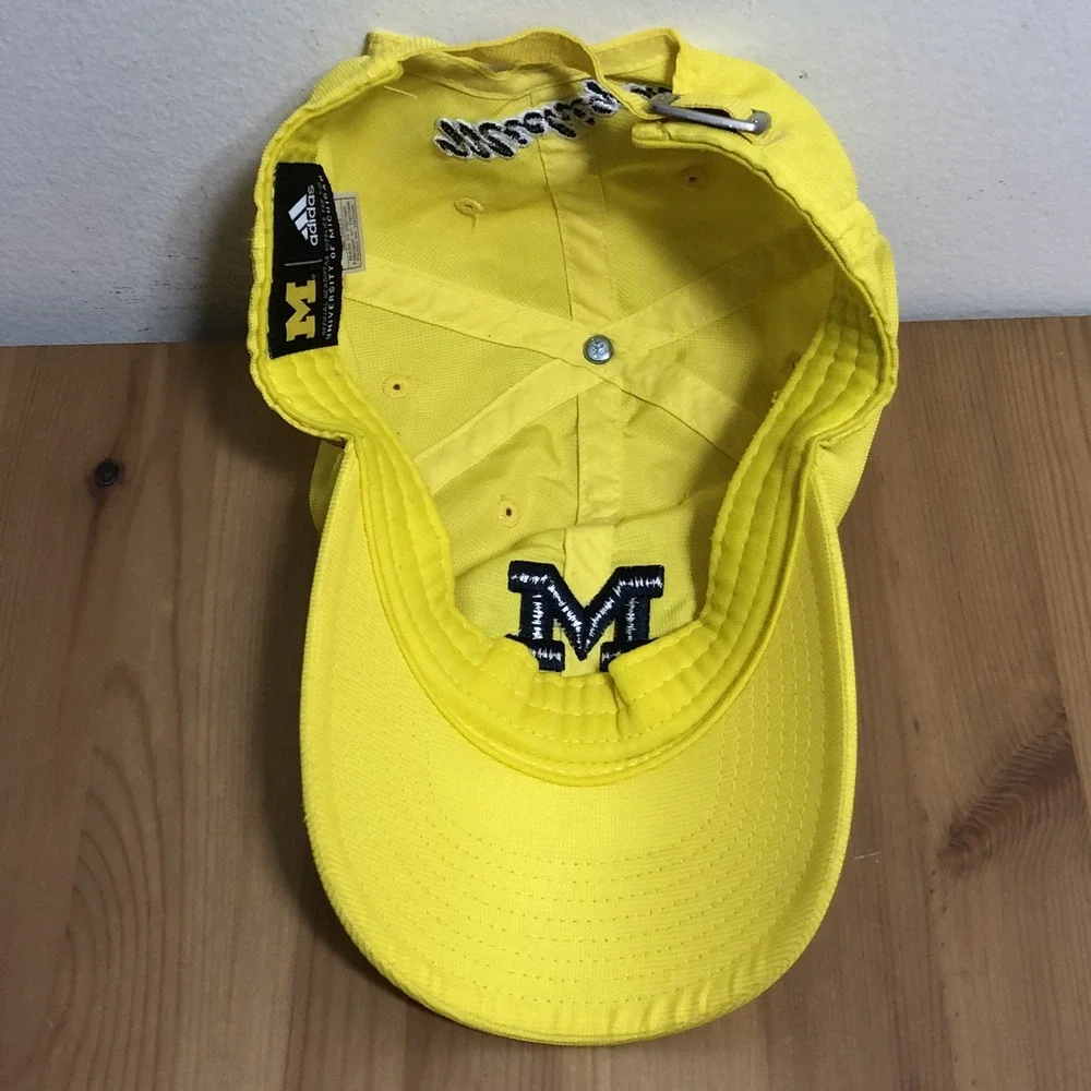 Michigan Wolverines Adidas Dance Team Slouch Buckle-Back Cap Hat One Size Yellow